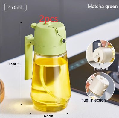 2-in-1 Glass Oil Sprayer & Dispenser – 470ml - PicklyCart3a734aa947e228151cf7c73e304ecbeaGreen 470ML