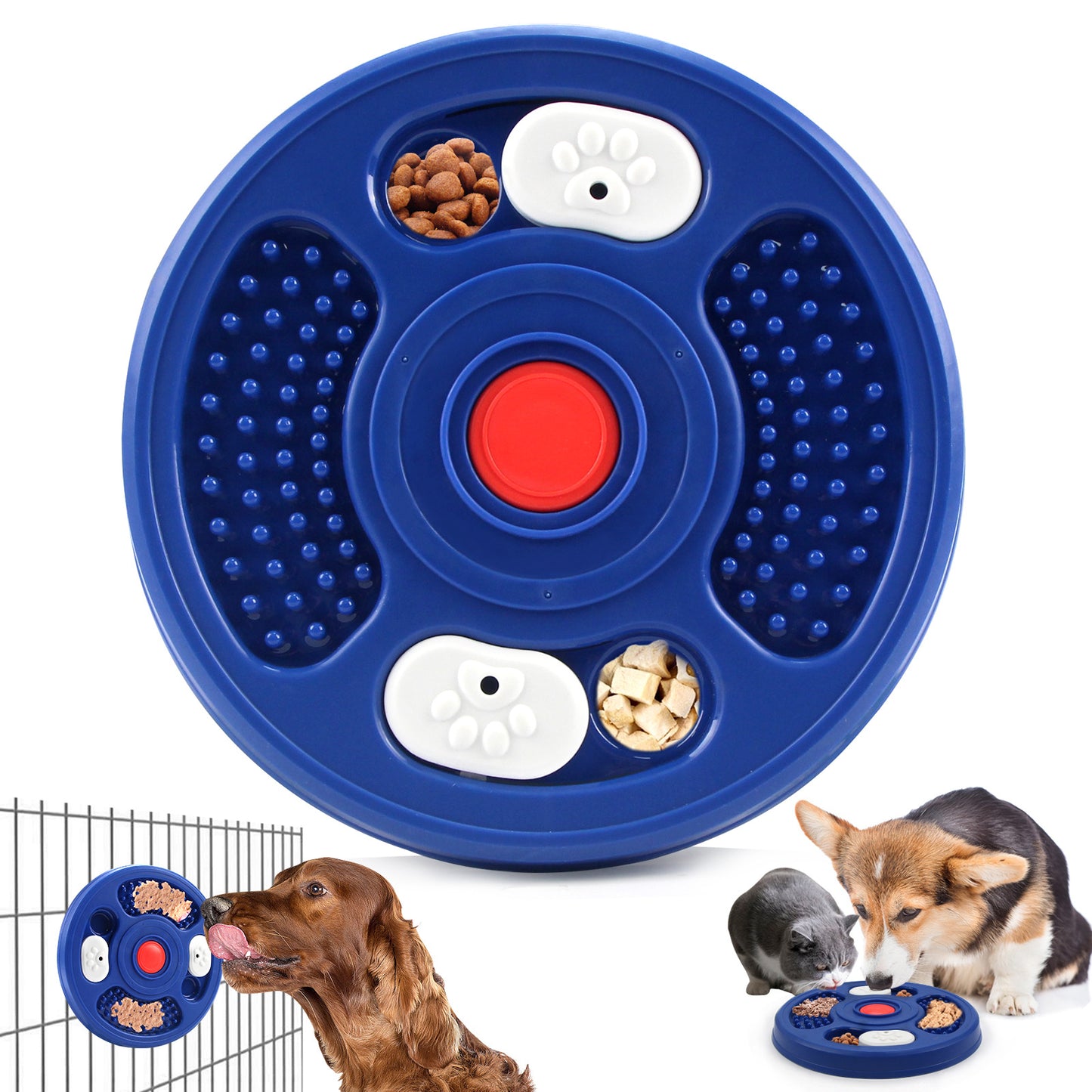 2-in-1 Slow Feeder & Lick Mat - PicklyCartfb76954820520e141d15f452485e674Blue