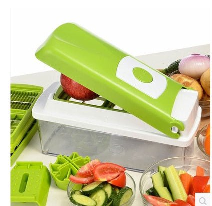 12-in-1 Multifunctional Vegetable Chopper & Slicer - PicklyCartdef98b94aa4f42588d402edc66abf12Green
