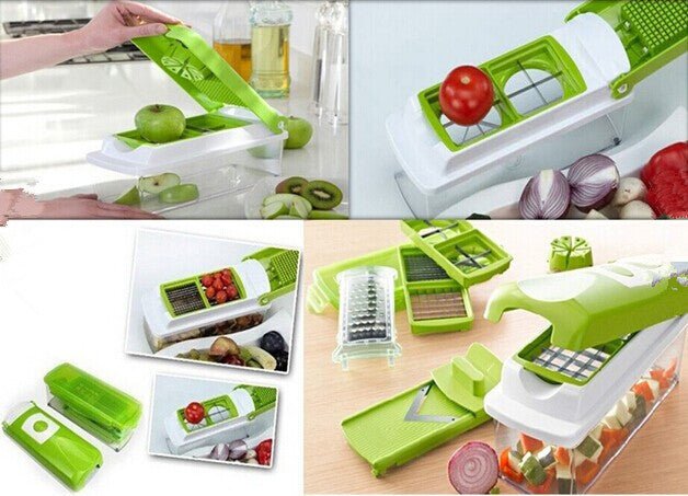 12-in-1 Multifunctional Vegetable Chopper & Slicer - PicklyCart7216dfaeb5dd475155acc0d72da9a3e8Green