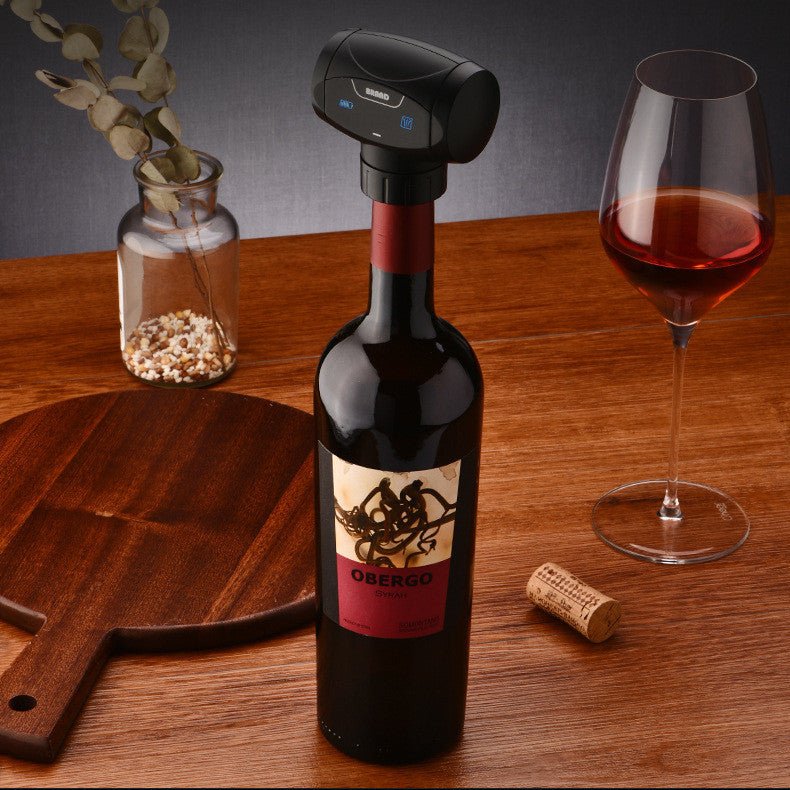 Electric Vacuum Wine Preserver Stopper - PicklyCart30923fab45cd3de76e3c11f9f41f1b60Black