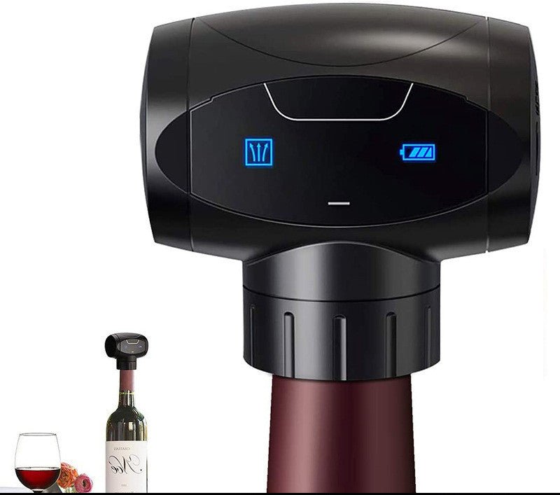 Electric Vacuum Wine Preserver Stopper - PicklyCartf05ef316658f6a3f06432d67874258f2Black