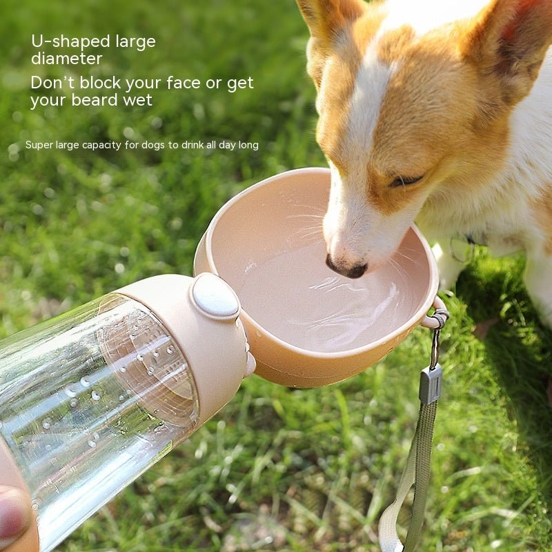 Portable Dog Water Bottle with Food Container - PicklyCart7b67fdf28207189b7bad1ef0a1fc43a03086 Luxury Style Pink