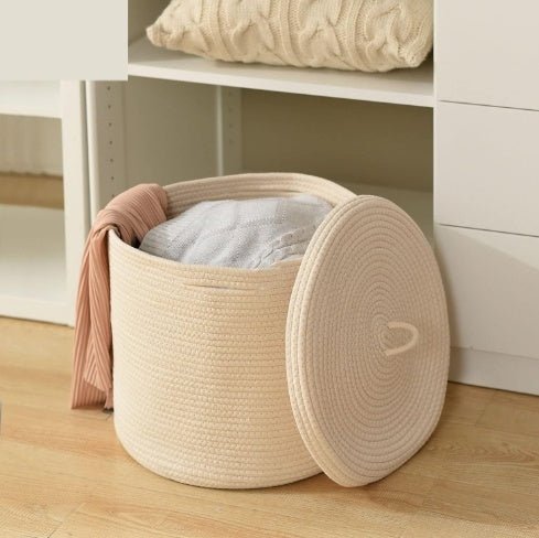 Foldable Woven Laundry & Clothes Storage Basket - PicklyCart349998d0c60f0d8522ae8edfb6c99792White Flower Black 405x 355mm