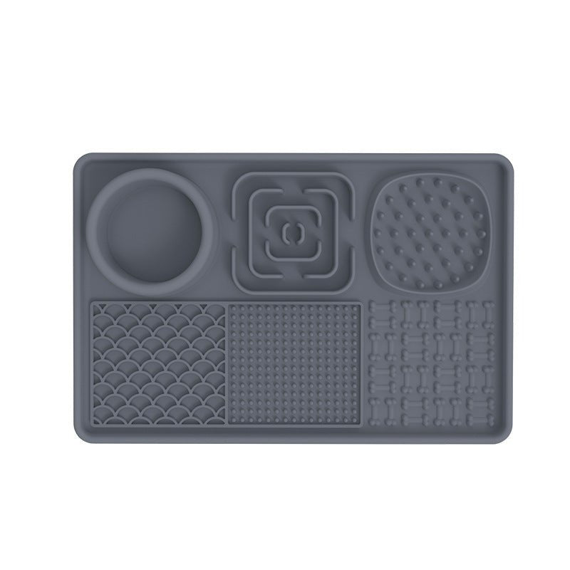 Dog Slow Feeder Mat - PicklyCart73957b093074a2121341b32c57ef0b1cGray Rectangle