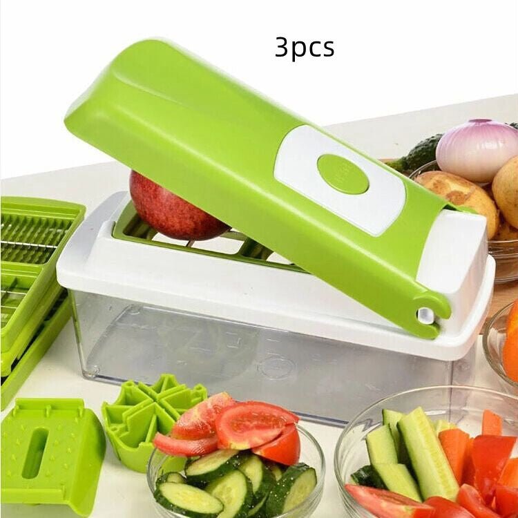 12-in-1 Multifunctional Vegetable Chopper & Slicer - PicklyCarte6392d5c42fc361958186f1a64fdd719Green