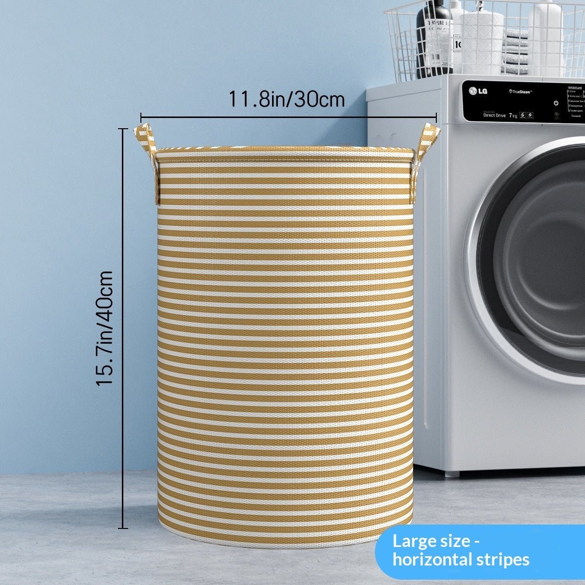 Foldable Waterproof Laundry Basket - PicklyCart947a940b41b10bbd694f2ddef64d9bbdYellow Stripe
