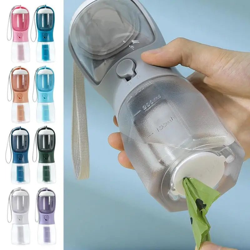 3 - in - 1 Portable Pet Travel Bottle 🐾 - PicklyCart3 - in - 1 Portable Pet Travel Bottle 🐾300ml Garbage Bag