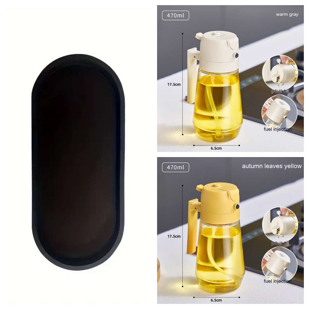 2-in-1 Glass Oil Sprayer & Dispenser – 470ml - PicklyCart582858a5775d780de576be6c06be8076Set7