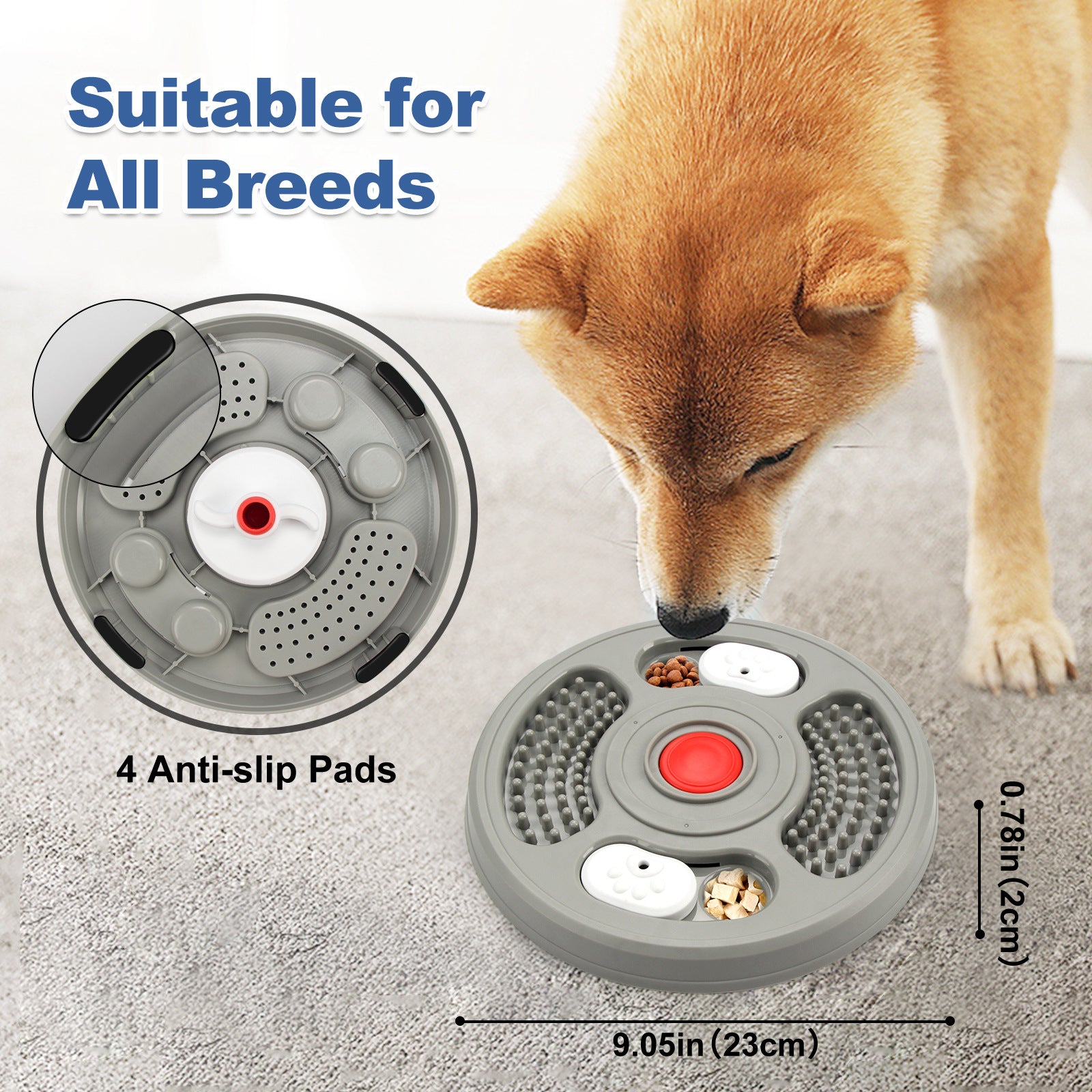 2-in-1 Slow Feeder & Lick Mat - PicklyCarteaed9d98f93735af2c3e3f59c3686ffcBlue