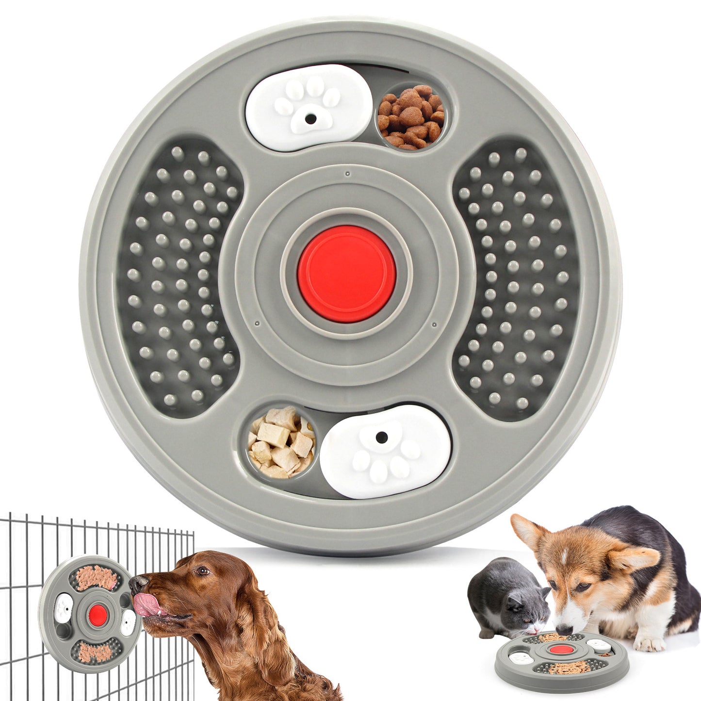 2-in-1 Slow Feeder & Lick Mat - PicklyCart2be0706b126701ecd47cf17d0f09dac1Gray
