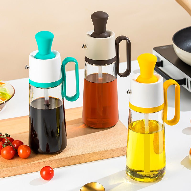 2-in-1 Glass Oil Dispenser with Silicone Brush - PicklyCart1af733817ad9ee5b3847744253095146Brown