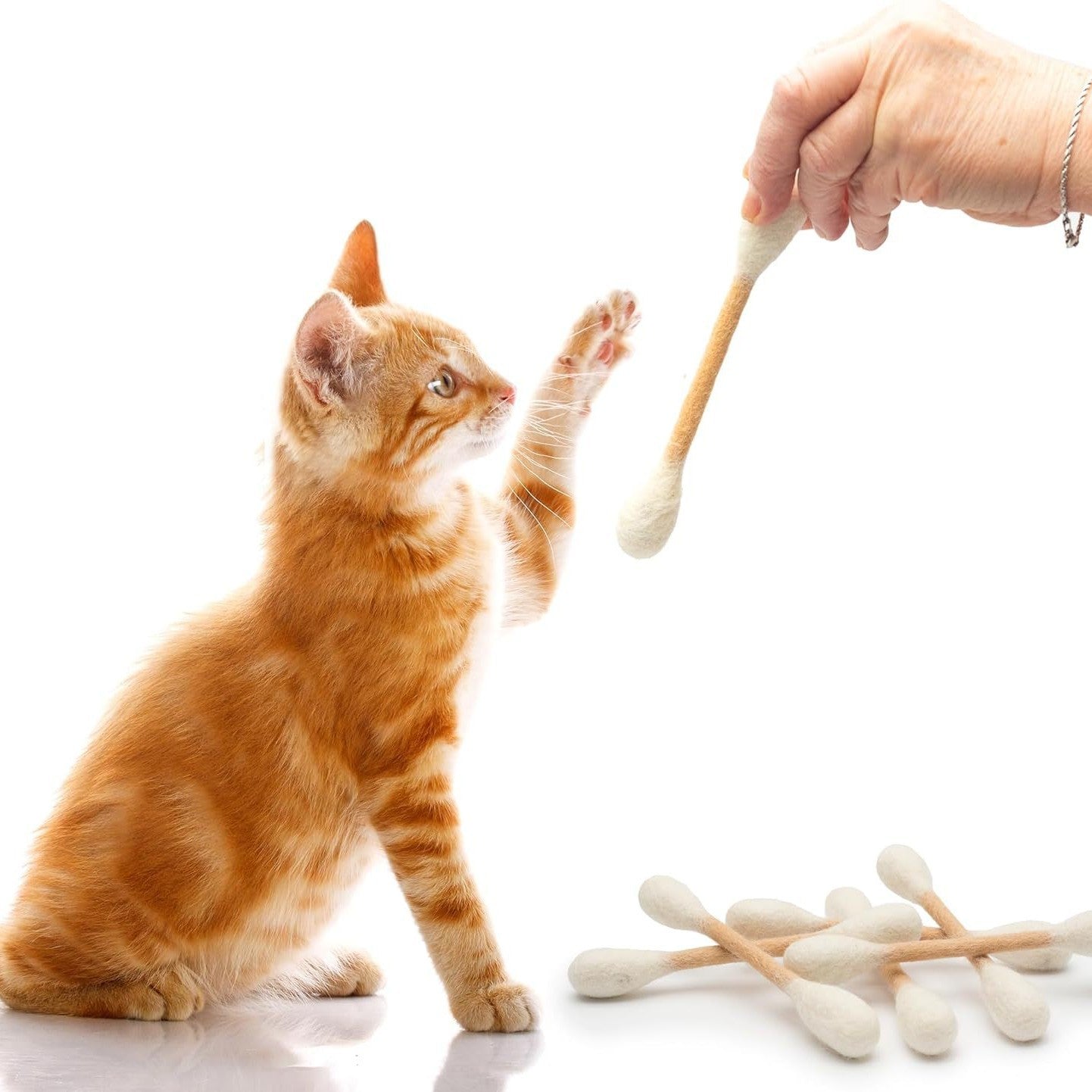 Cotton Swab Cat Teaser Wand - PicklyCartccfda1e24fa4fd86742c85768c83e5baWhite