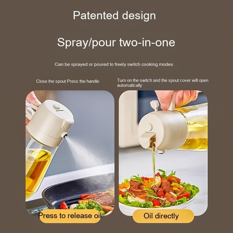 2-in-1 Glass Oil Sprayer & Dispenser – 470ml - PicklyCartaa64356ccd43ce518ffb030dcd7cba5aGreen 470ML