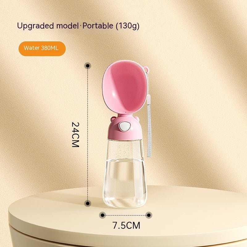 Portable Dog Water Bottle with Food Container - PicklyCart563eedfba8e0429ee751a2f6e7253c413086 Upgraded Style Pink