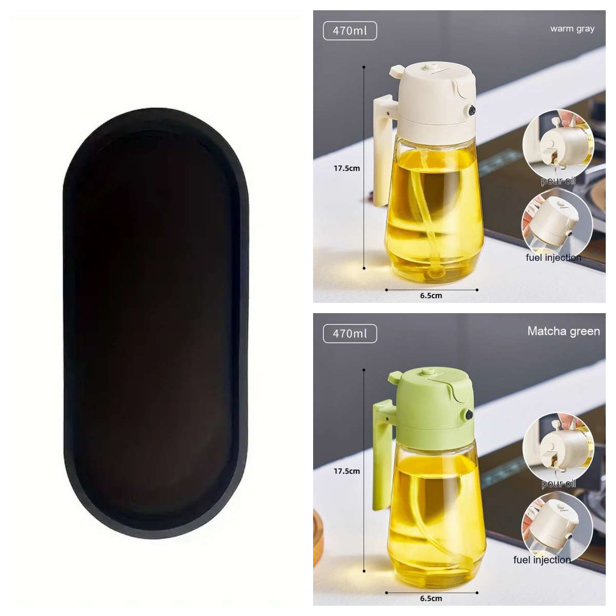 2-in-1 Glass Oil Sprayer & Dispenser – 470ml - PicklyCart6ddcf292c873ee66e326230e9c0efa4aSet8