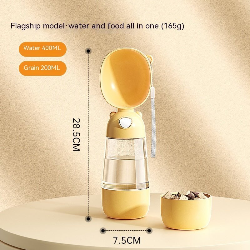Portable Dog Water Bottle with Food Container - PicklyCart9b31e3ff1f9265ed3298dbb93efd52863086 Flagship Style Yellow