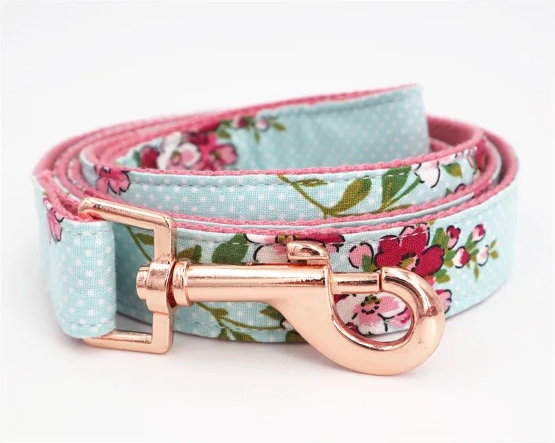 Blue Floral Collar & Leash Set - PicklyCartBlue Floral Collar & Leash Setleash only