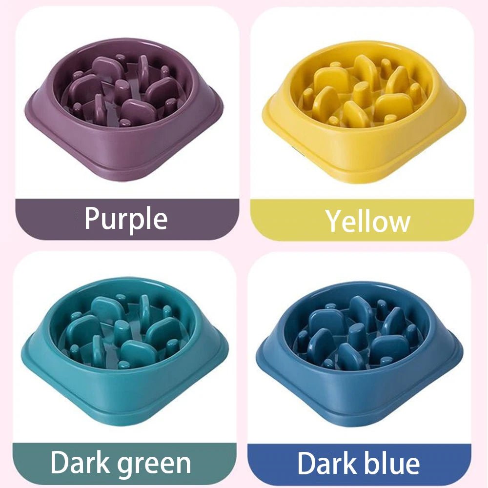 Non-Slip Puzzle Slow Feeder Bowl - PicklyCartNon-Slip Puzzle Slow Feeder BowlYellow