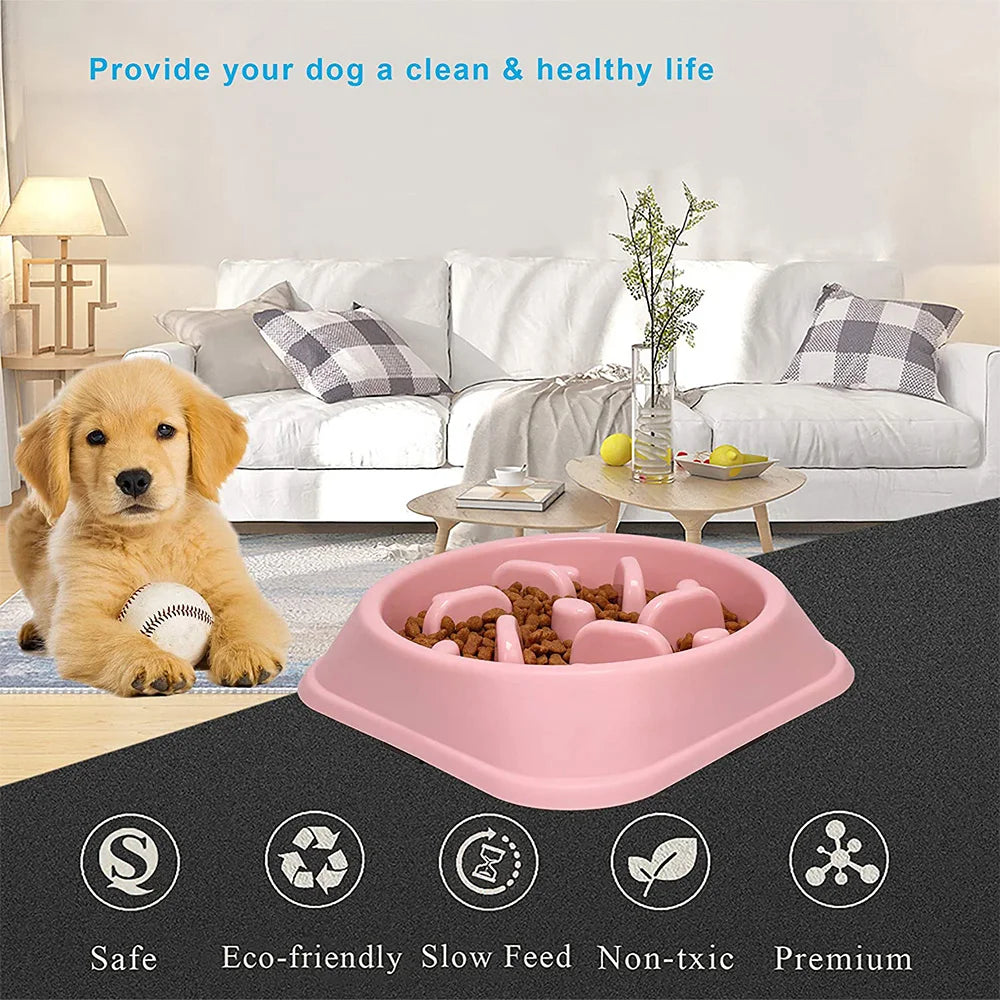 Non-Slip Puzzle Slow Feeder Bowl