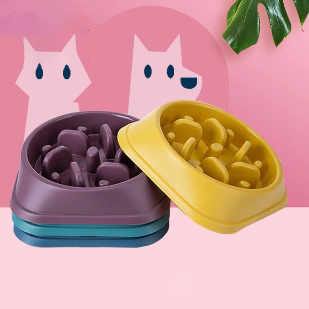 Non-Slip Puzzle Slow Feeder Bowl - PicklyCartNon-Slip Puzzle Slow Feeder BowlYellow
