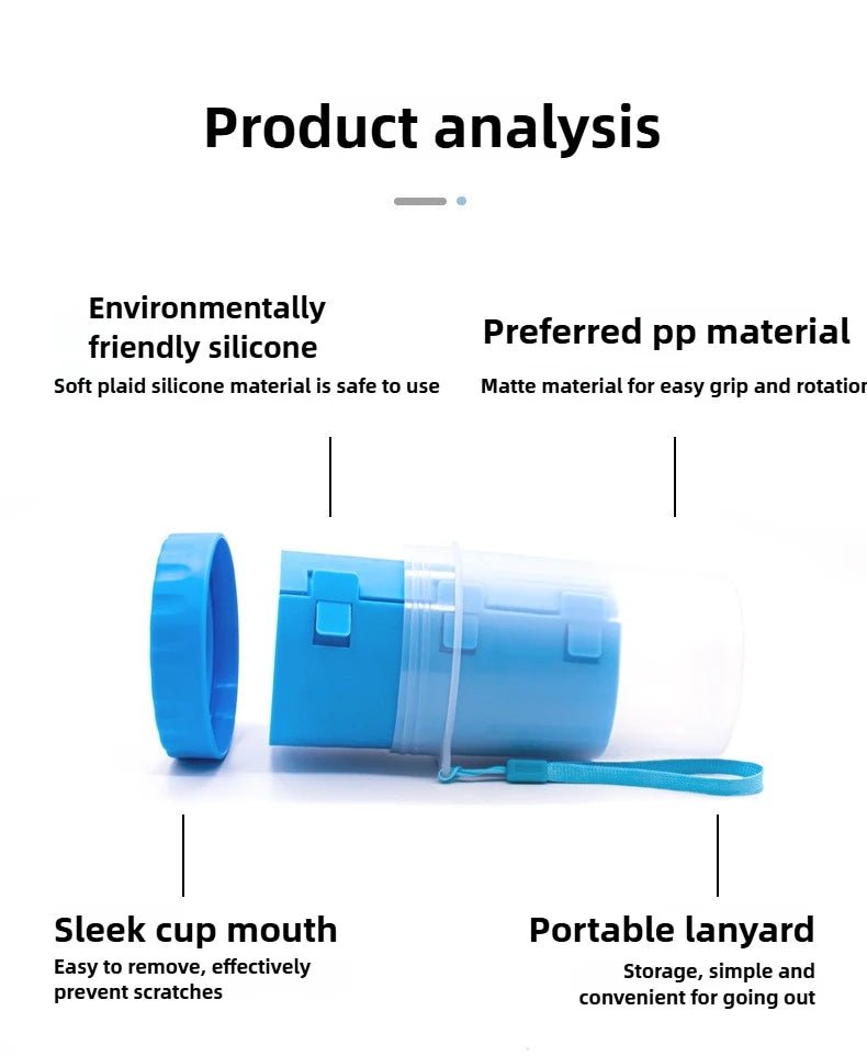 Rotating Deep-Clean Dog & Cat Paw Washer Cup - PicklyCartRotating Deep-Clean Dog & Cat Paw Washer CupBlue
