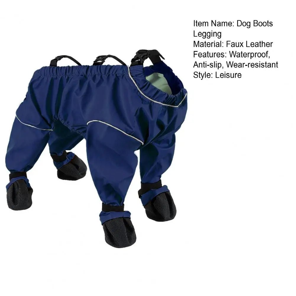 Waterproof Dog Suspender Boots - PicklyCartWaterproof Dog Suspender BootsDark Blue