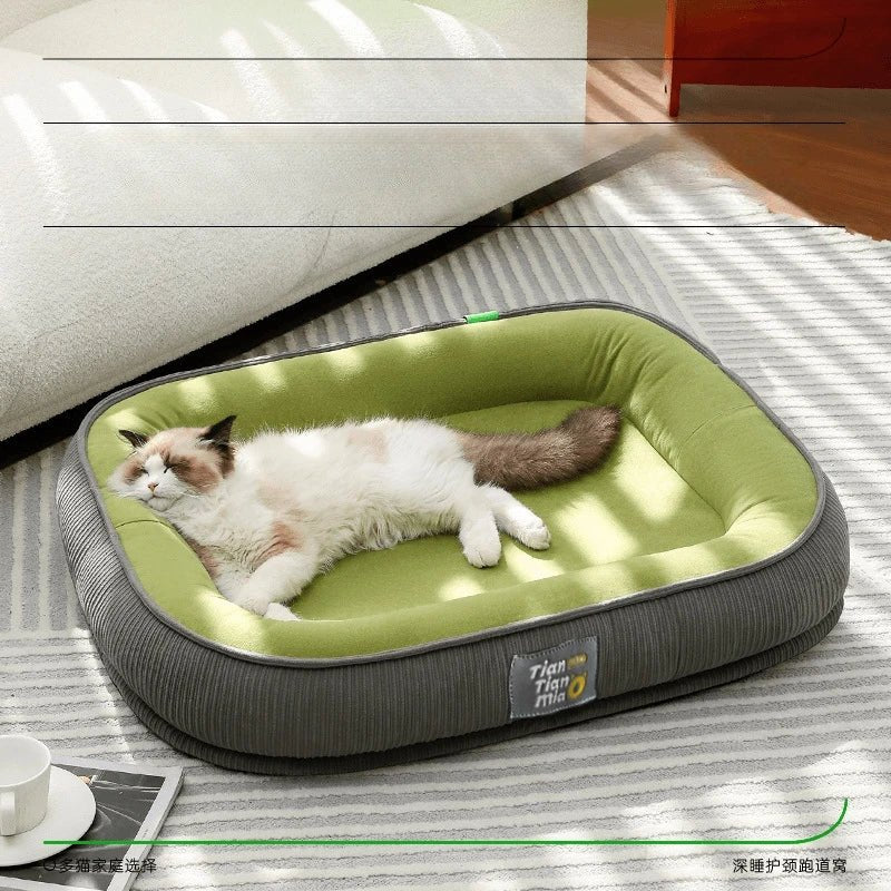 Washable Medium Small Dog Winter Warm Winter Dog Sleeping Mat Cat Nest - PicklyCartWashable Medium Small Dog Winter Warm Winter Dog Sleeping Mat Cat NestLight Brown