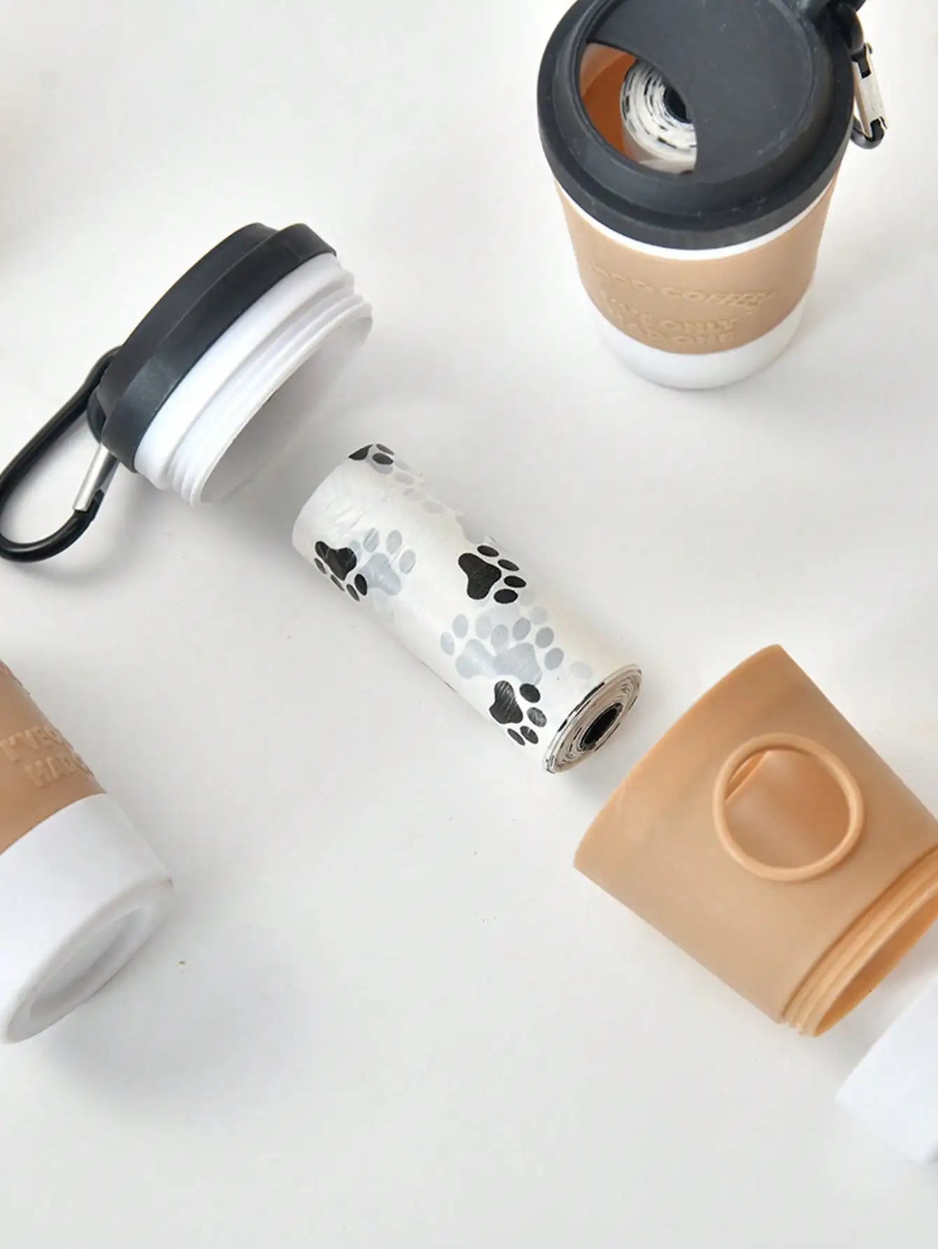 Coffee Cup Pet Waste Bag Dispenser, Portable Outdoor Dog Walking Poop Bag Holder - PicklyCartCoffee Cup Pet Waste Bag Dispenser, Portable Outdoor Dog Walking Poop Bag Holdercup