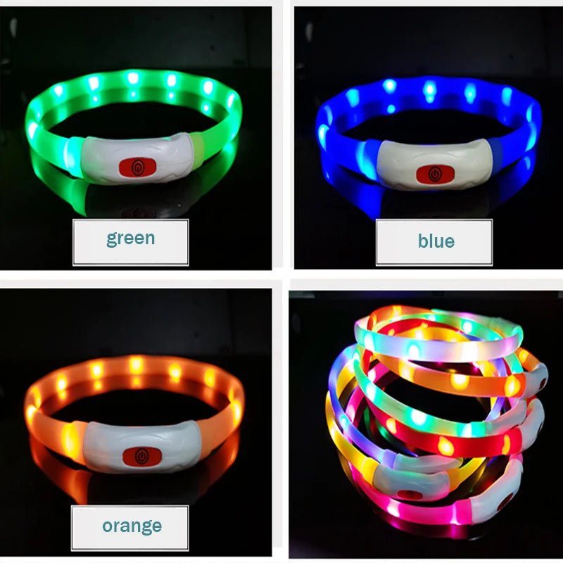USB Rechargeable LED Dog Collar - PicklyCartUSB Rechargeable LED Dog Collarcolorful