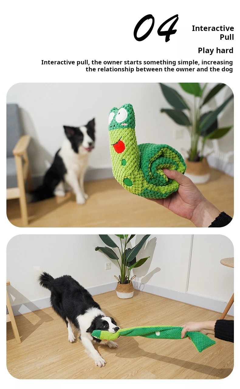 Squeaky Snail Puzzle Dog Toy