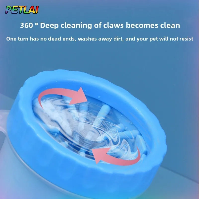 Rotating Deep-Clean Dog & Cat Paw Washer Cup