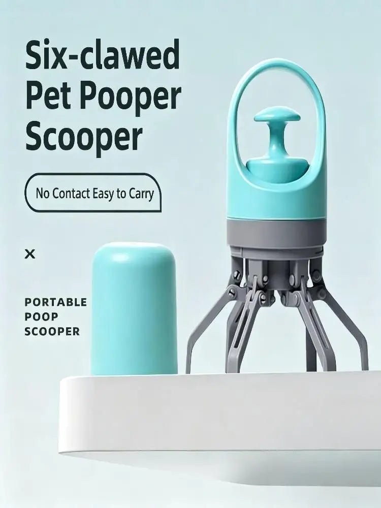 Portable No-Touch Dog Pooper Scooper with Waste Bag Holder - PicklyCartPortable No-Touch Dog Pooper Scooper with Waste Bag HolderB