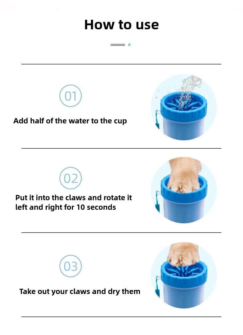 Rotating Deep-Clean Dog & Cat Paw Washer Cup - PicklyCartRotating Deep-Clean Dog & Cat Paw Washer CupBlue