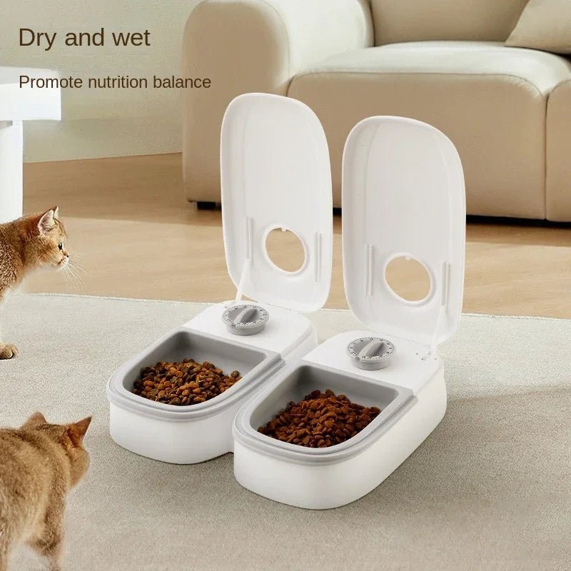 Dog Feeder Cat Automatic Feeding Water Bowl with Timer Pet Food Storage Dispenser Container Pets Puppy Kitten Accessories - PicklyCartDog Feeder Cat Automatic Feeding Water Bowl with Timer Pet Food Storage Dispenser Container Pets Puppy Kitten Accessoriesgrey