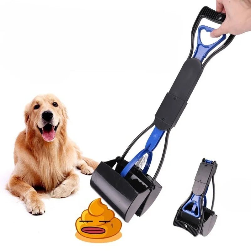 Foldable Long-Handle Dog Pooper Scooper - PicklyCartFoldable Long-Handle Dog Pooper ScooperBlue