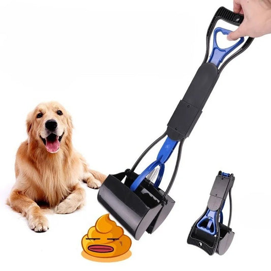 Foldable Long-Handle Dog Pooper Scooper - PicklyCartFoldable Long-Handle Dog Pooper ScooperBlue