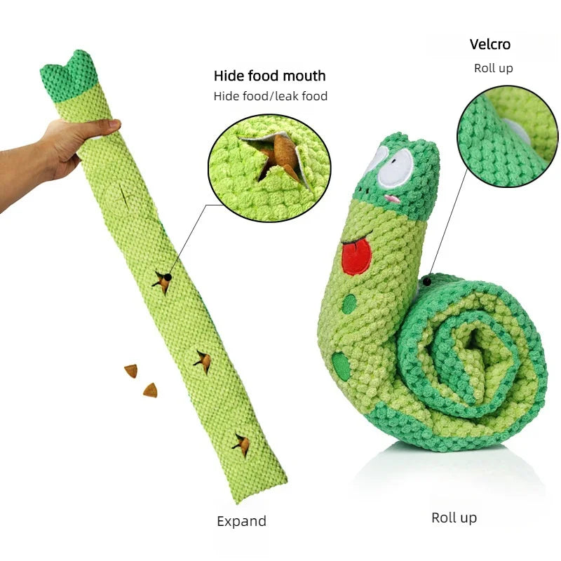 Squeaky Snail Puzzle Dog Toy