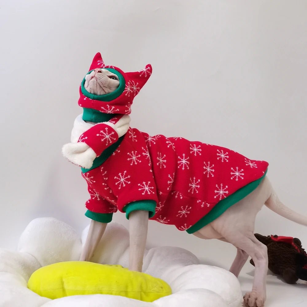 Hairless Cat Fleece Sweater - PicklyCartHairless Cat Fleece SweaterSweater Scarf Hat1 1