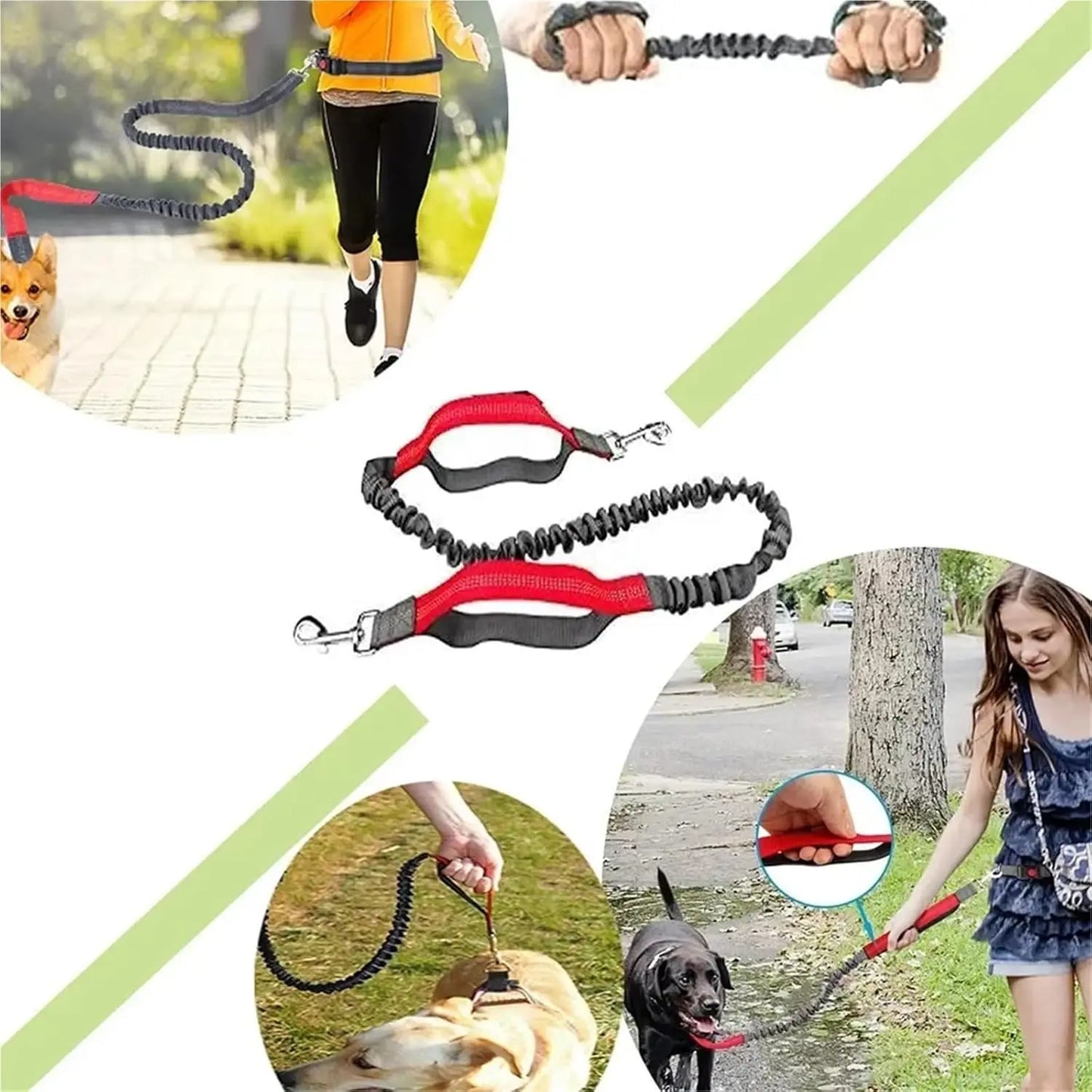 Adjustable Retractable Dog Leash Multi - functional Sports Traction Rope Hands - free Running Reflective Bungee Design - PicklyCartAdjustable Retractable Dog Leash Multi - functional Sports Traction Rope Hands - free Running Reflective Bungee Designorange