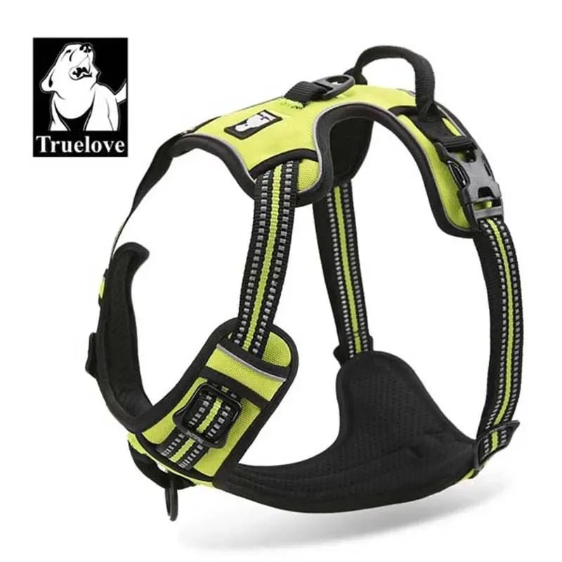 Reflective No-Pull Dog Harness - PicklyCartReflective No-Pull Dog Harnessneon yellow