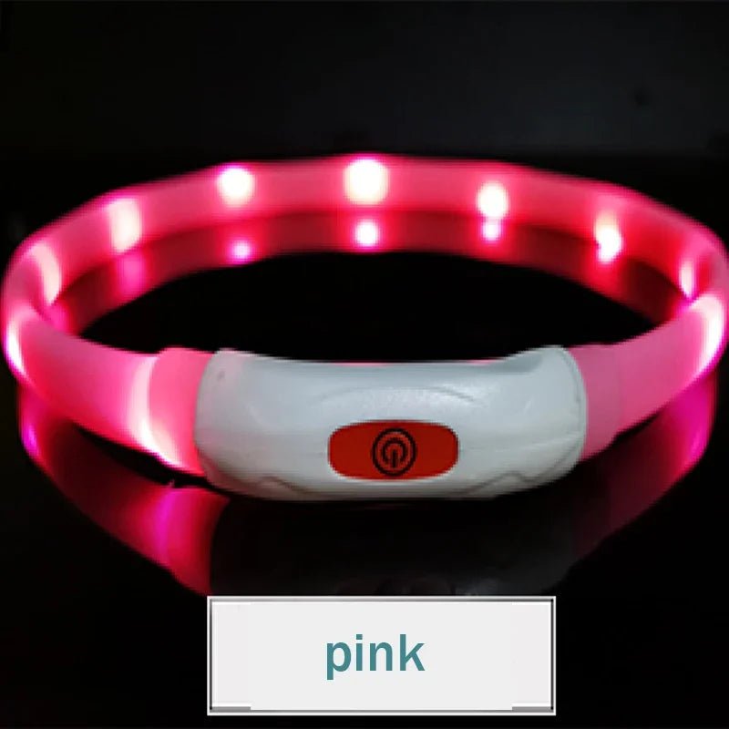 USB Rechargeable LED Dog Collar - PicklyCartUSB Rechargeable LED Dog Collarpink
