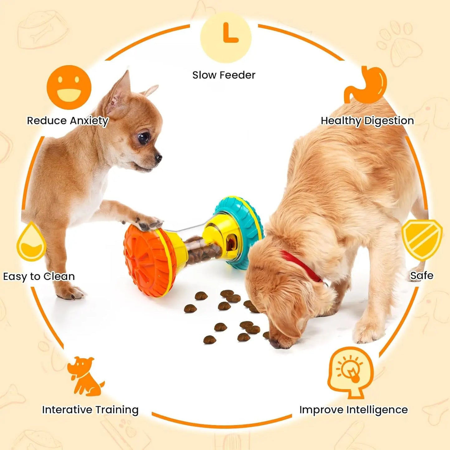 Interactive Dog Treat Puzzle - PicklyCartInteractive Dog Treat PuzzleWHITE
