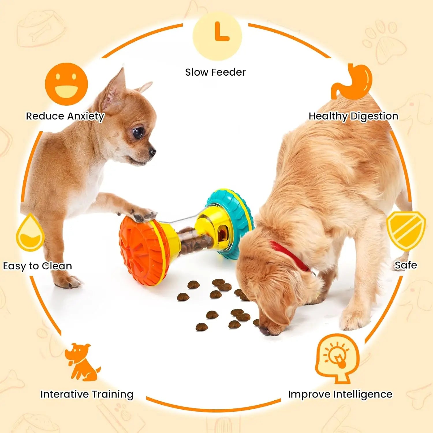 Interactive Dog Treat Puzzle - PicklyCartInteractive Dog Treat PuzzleWHITE