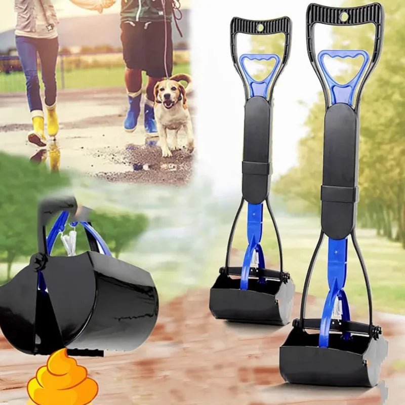 Foldable Long-Handle Dog Pooper Scooper - PicklyCartFoldable Long-Handle Dog Pooper ScooperBlue