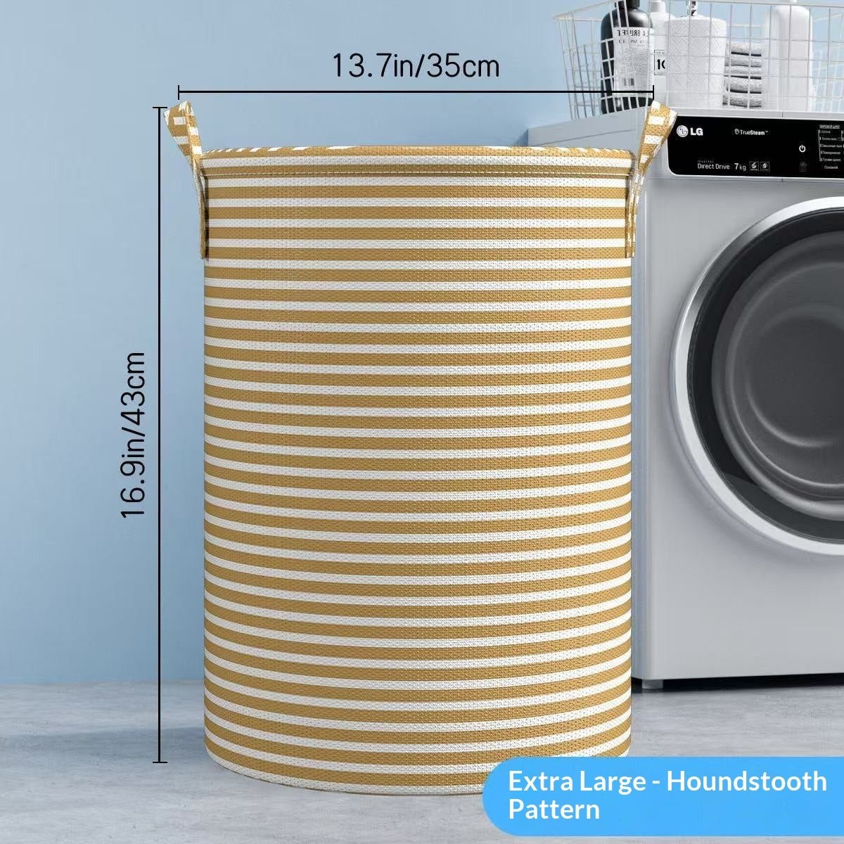 Foldable Waterproof Laundry Basket - PicklyCartaa37fa522fc341542818d85b1ae08f92Yellow Stripe