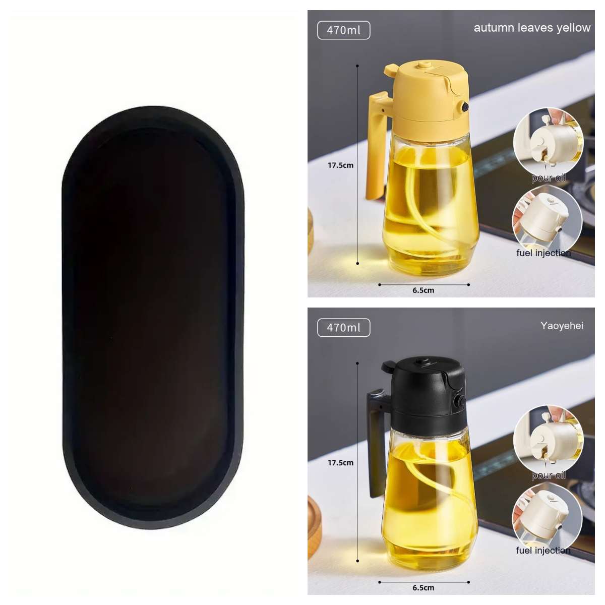 2-in-1 Glass Oil Sprayer & Dispenser – 470ml - PicklyCart911b723b359653c087604def2c7260b7Set11