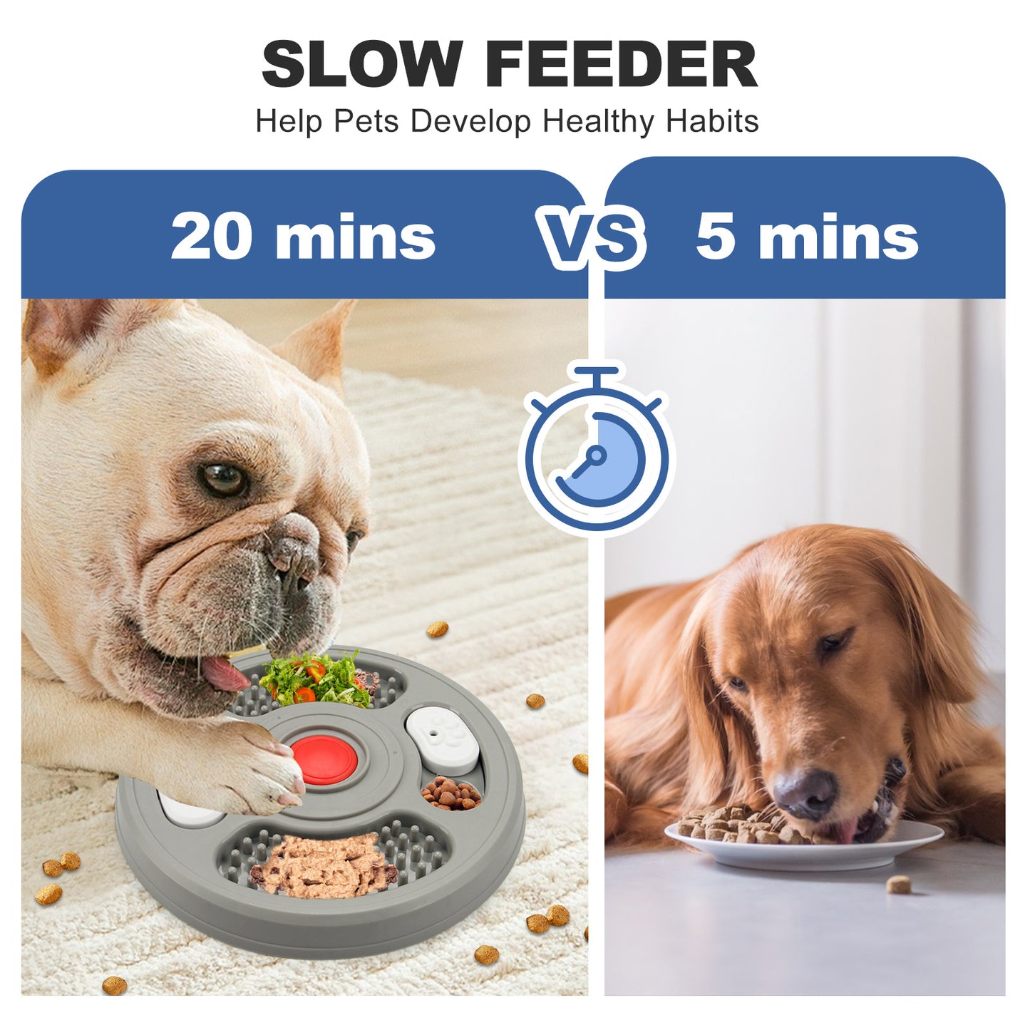 2-in-1 Slow Feeder & Lick Mat - PicklyCart3d69167b2d8e3bbaf047cf56397a7e9dBlue