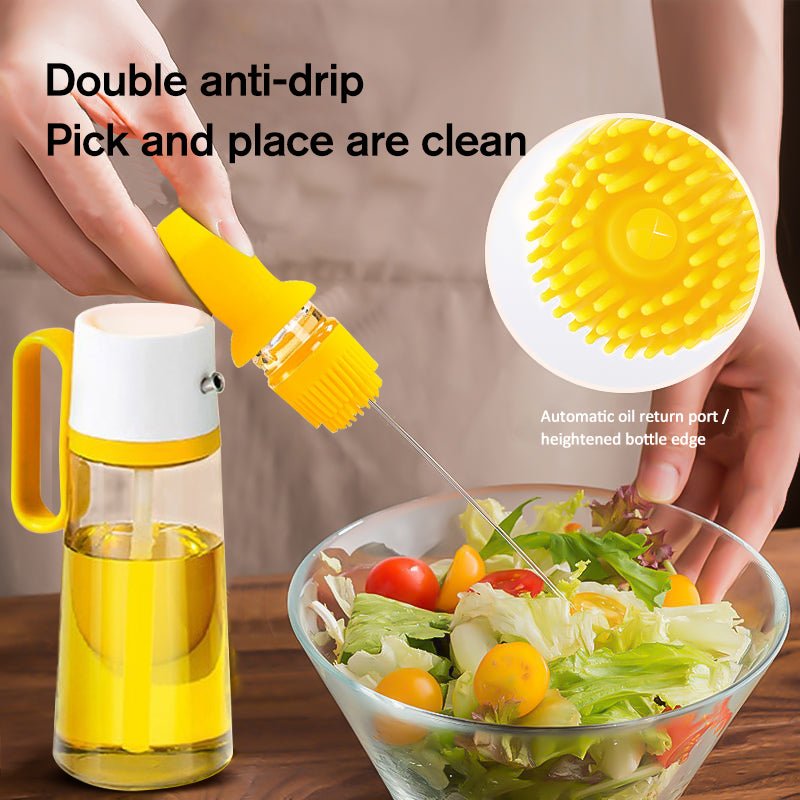 2-in-1 Glass Oil Dispenser with Silicone Brush - PicklyCartac3dcbc43001106784c378b33ccc81a3Brown