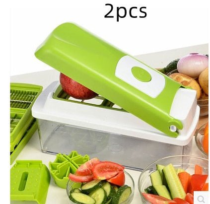 12-in-1 Multifunctional Vegetable Chopper & Slicer - PicklyCart2b300cd5f8273c3fa5479f77a5a47fe0Green